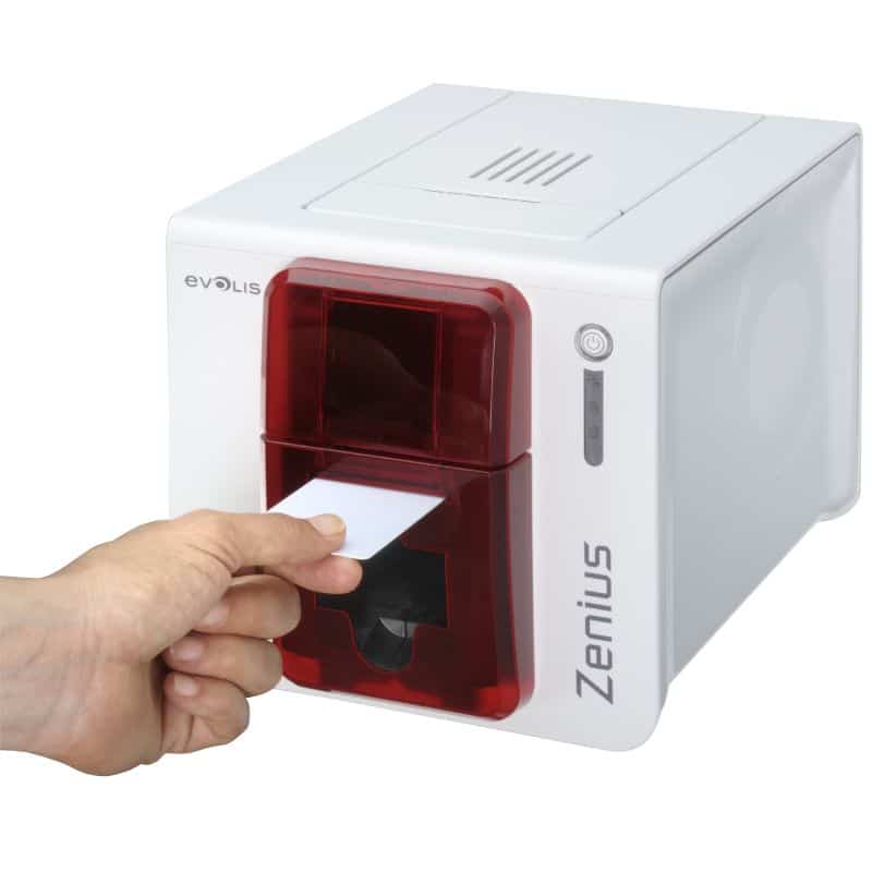 Drukarka kart Evolis Zenius Expert, USB & Ethernet, czerwona